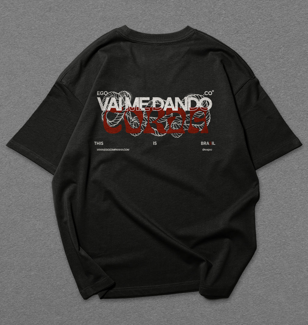 Camisa Oversized Preta Ego.Co® Vai Me Dando Corda