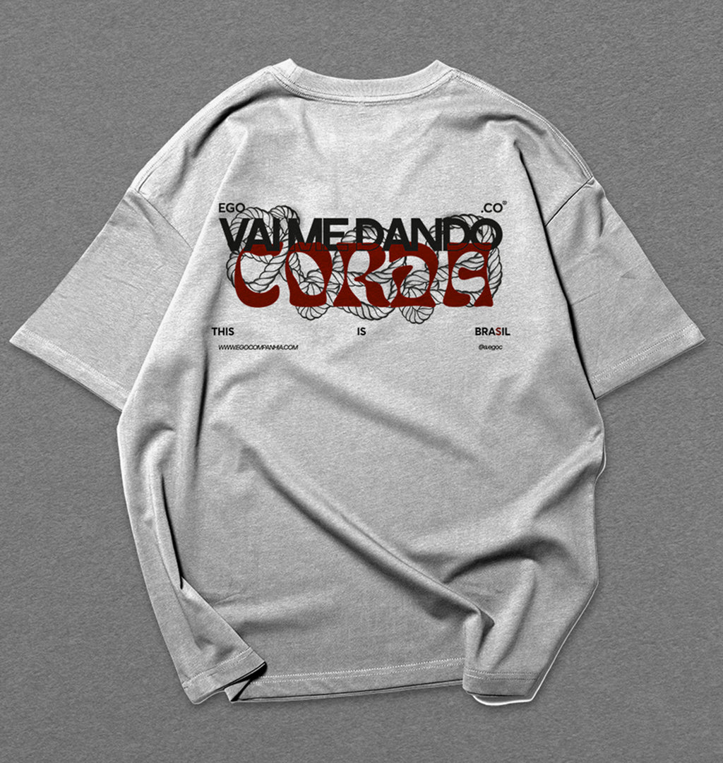 Camisa Oversized Preta Ego.Co® Vai Me Dando Corda